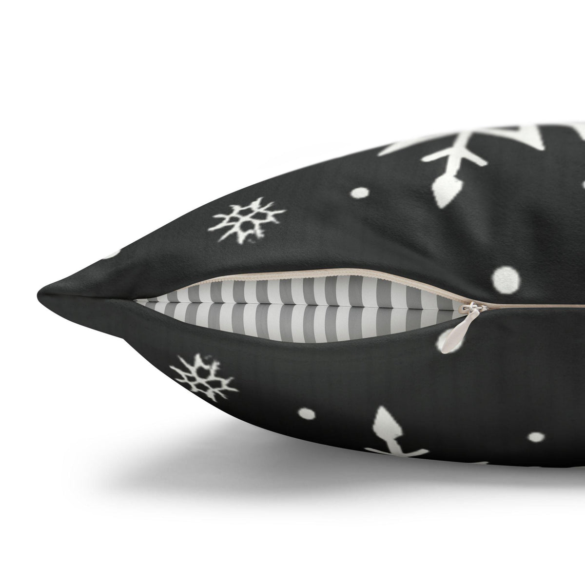 Christmas Pillowcase with Snowman Print, Faux Suede Square Cushion Cover