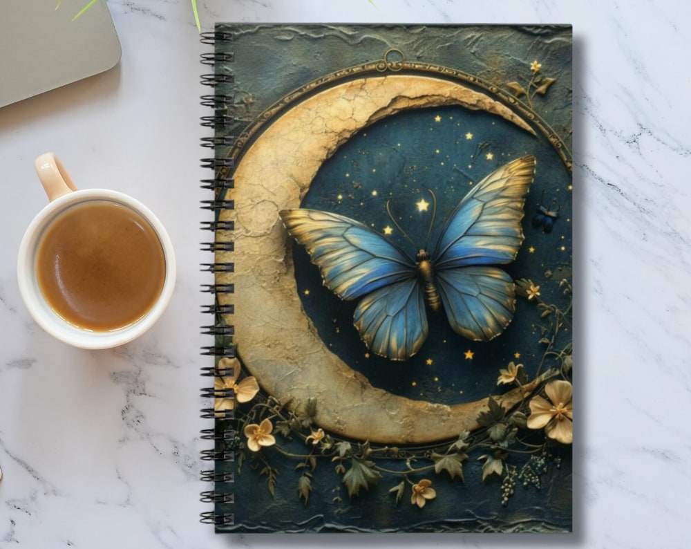 Celestial Butterfly Moon Journal