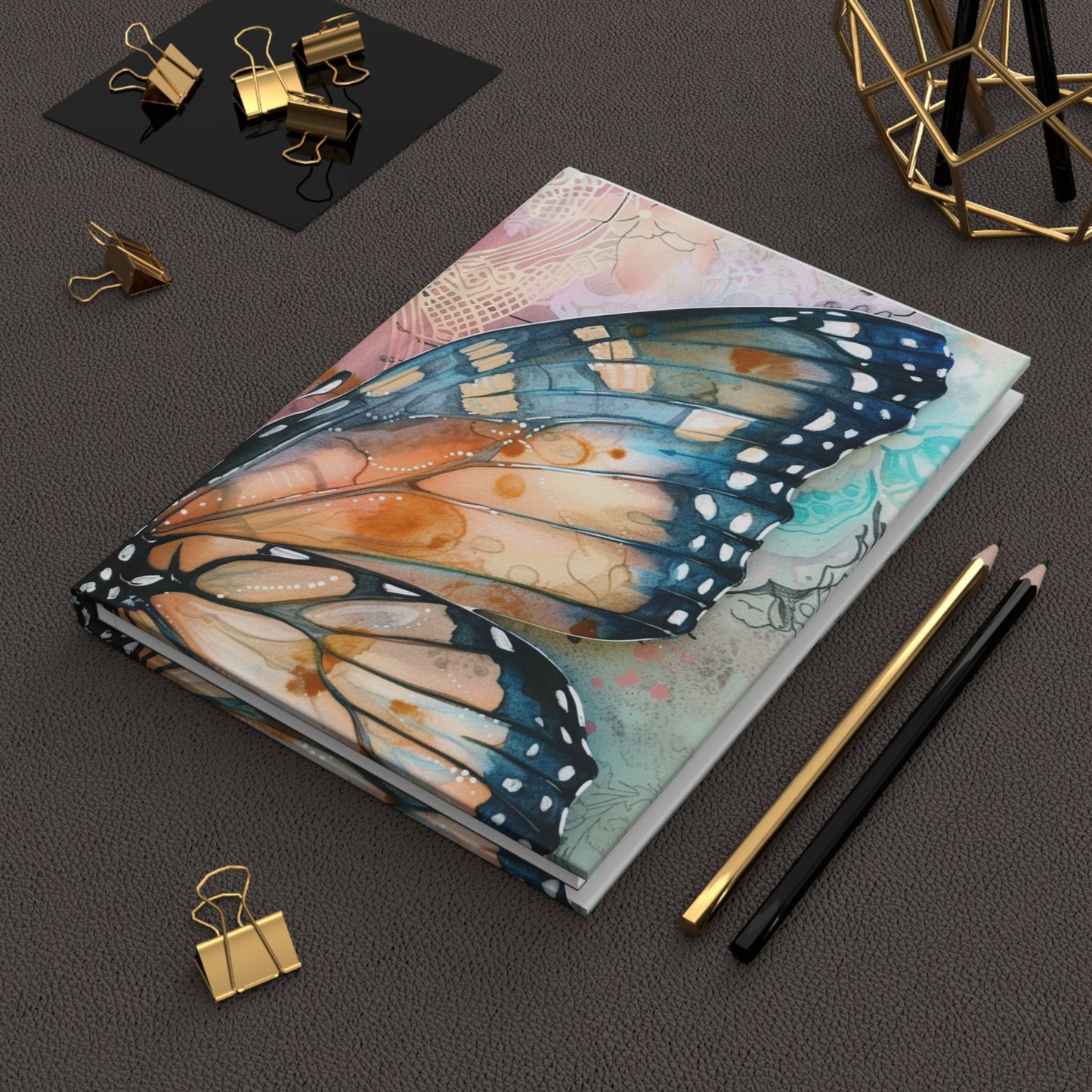 Butterfly Wing Journal: Notebook Gift for Friend, Inspirational Sketchbook, Blue Stationery