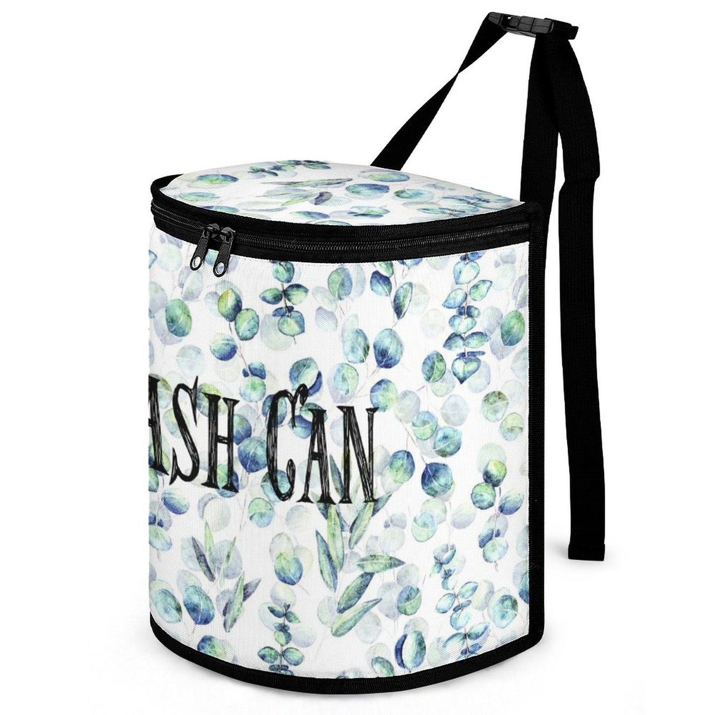 Floral Portable Car Trash Bin: Compact Waste Organizer for Camping, Travel & Vehicle Interior