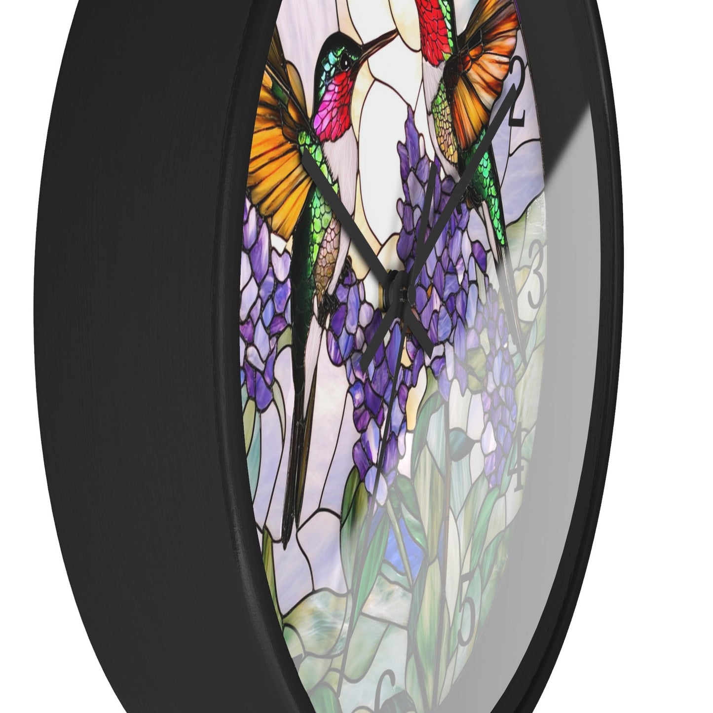 Colorful Hummingbird Wall Clock: Nature-Inspired Timepiece for Home, Garden, Bird Lovers