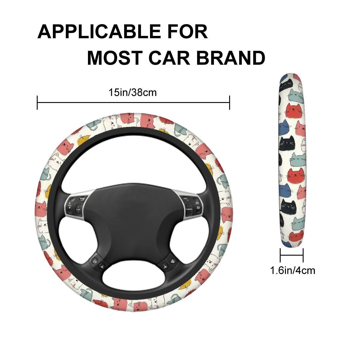 Feline-Inspired Steering Wheel Protector: Comfy Grip & Stylish Car Accessory for Cat Lovers