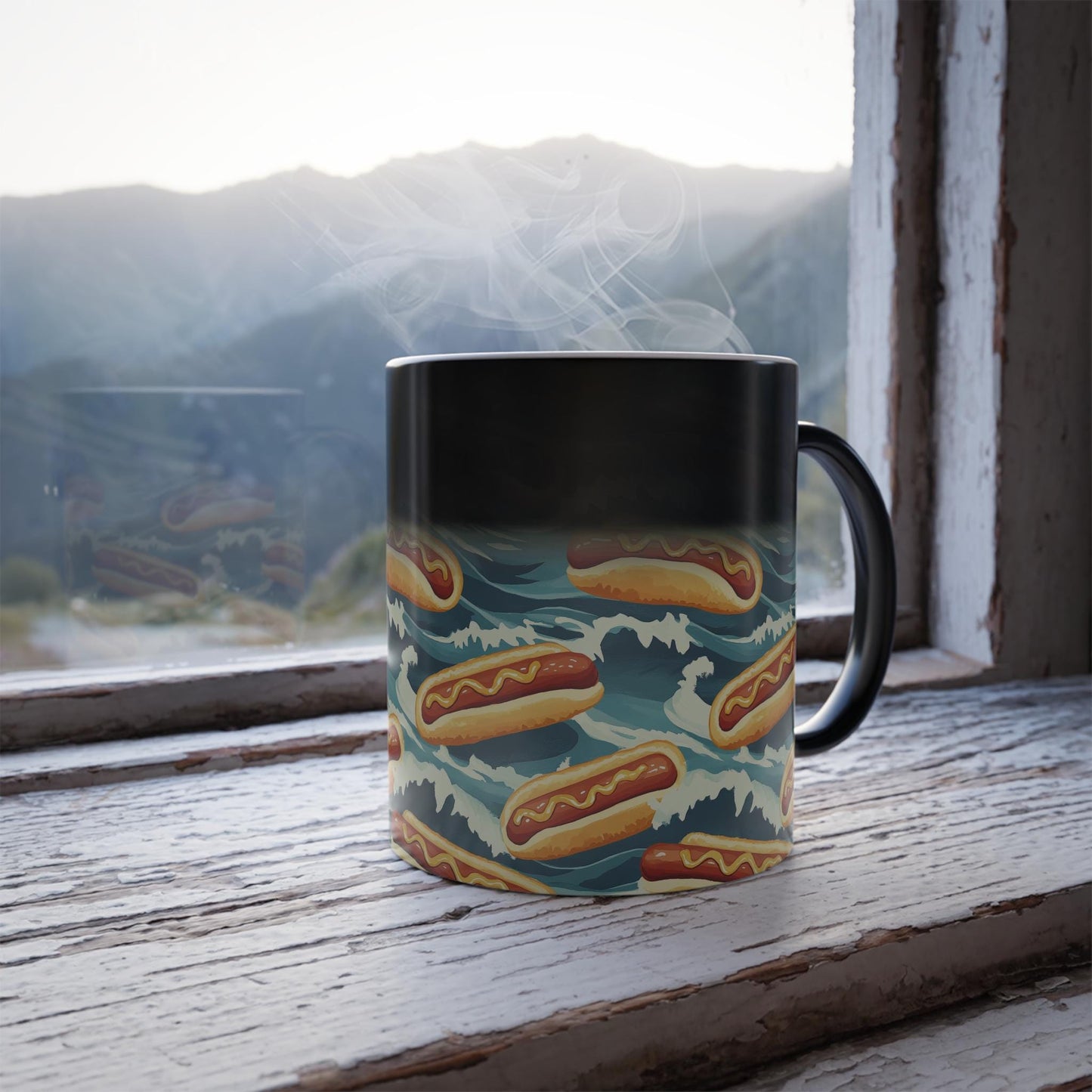 Color-Changing Hot Dog Mug: Quirky Drinkware for BBQ Fans, Sausage Lovers & Grilling Enthusiasts