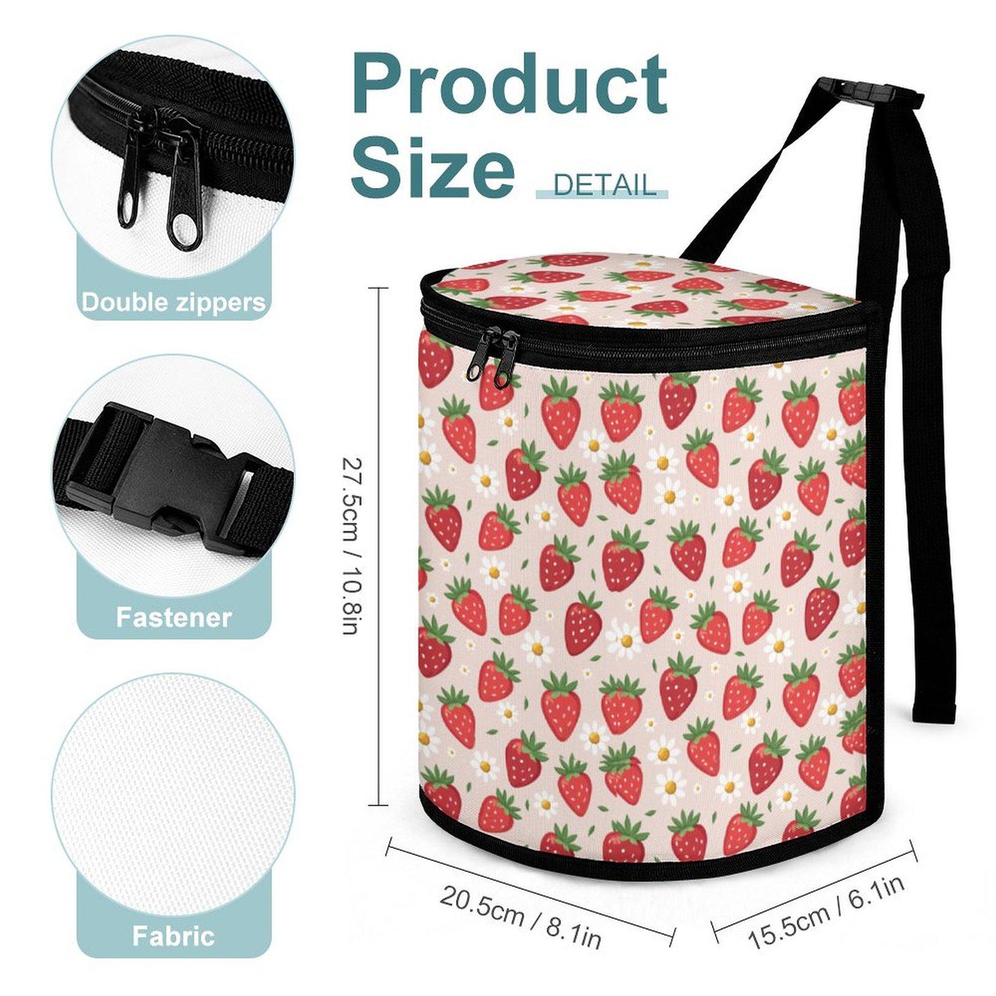 Strawberry Car Trash Can: Vehicle Organizer for Tidy Rides