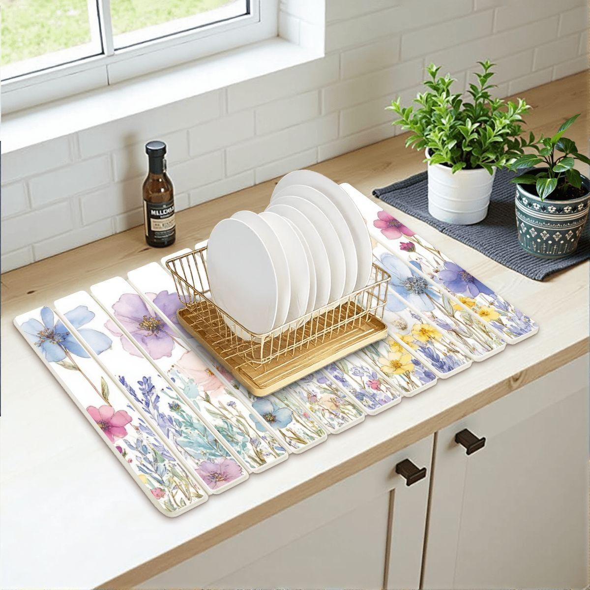 Natural Stone Wildflower Drying Mat for Herb Preservation and Botanical Crafts