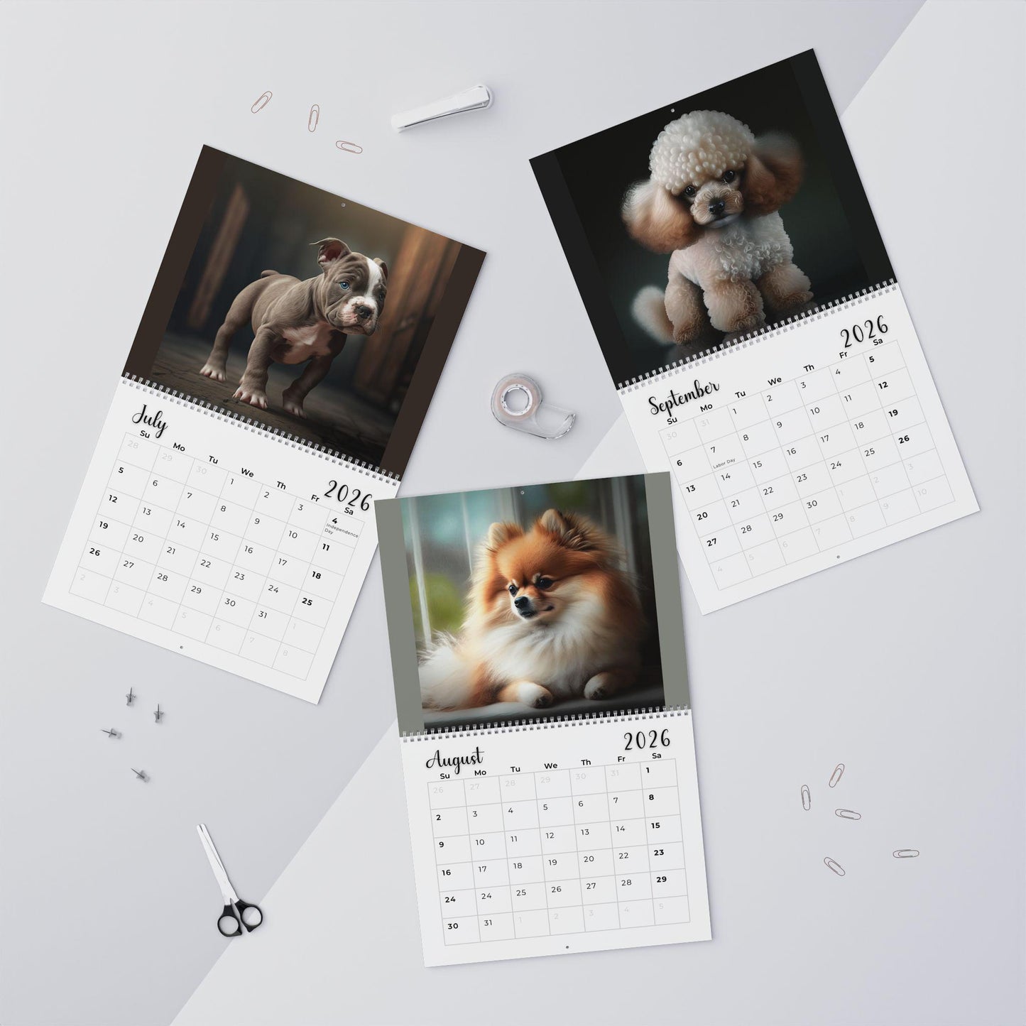 2026 Puppy Wall Calendar: Adorable Dog Lover Gift