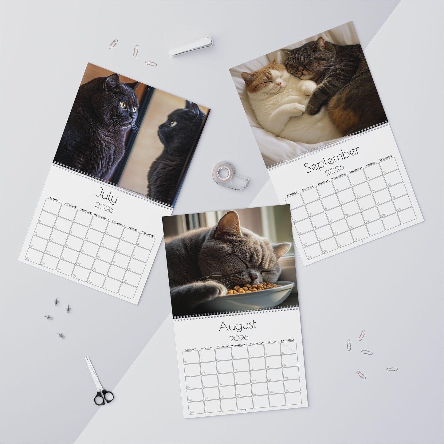 Fat Cat Wall Calendar 2026: Kitten Planner