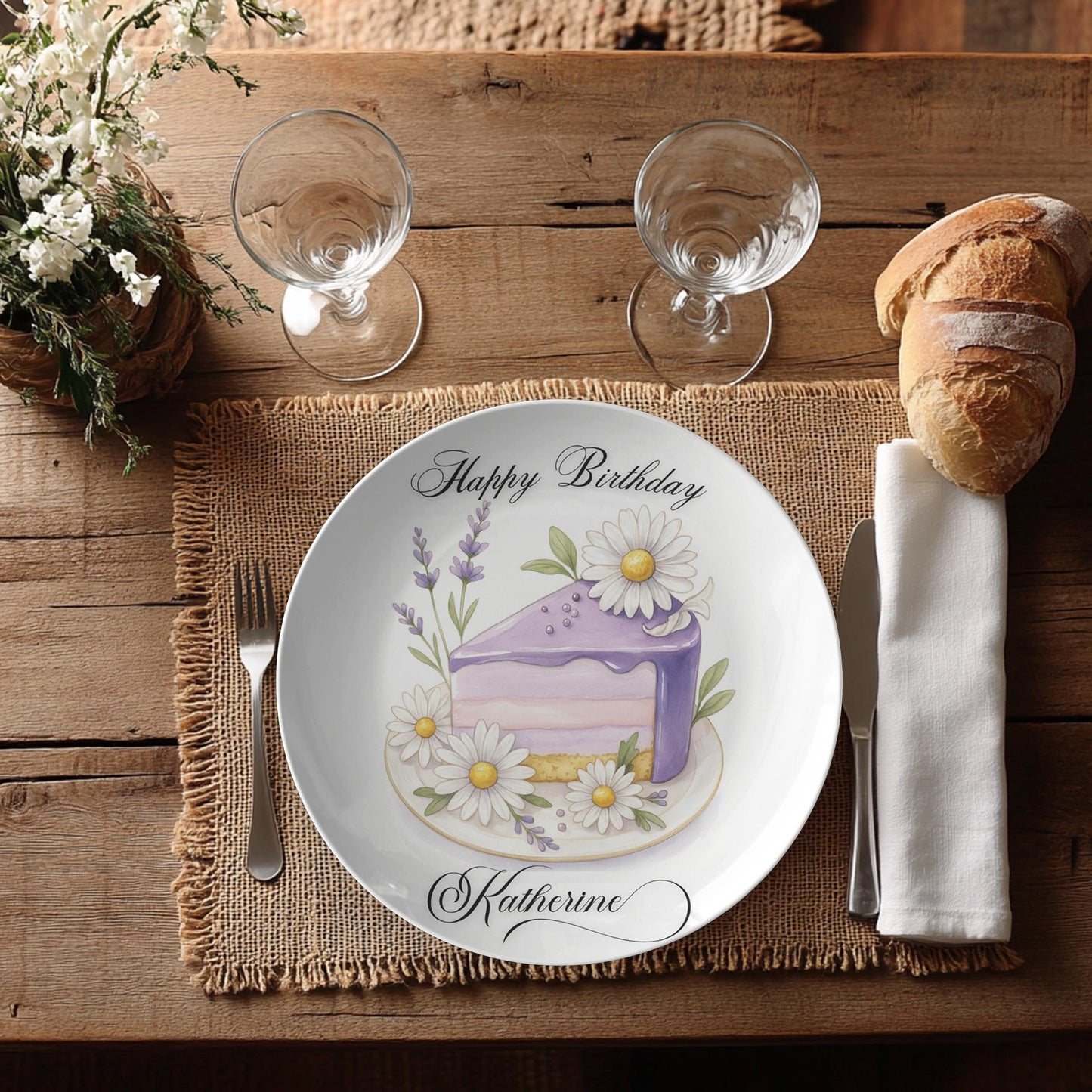 Personalized Birthday Celebration Plate - Customizable Keepsake Dinnerware for Occasions