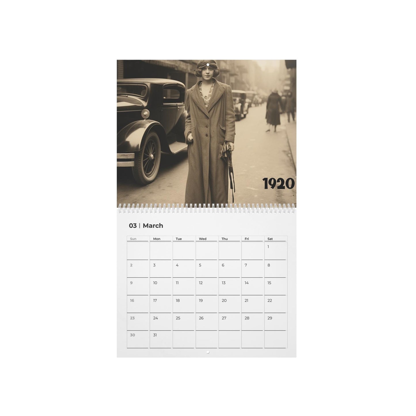 Women's Nostalgic Timeline Calendar 2026: Celebrate Decades of Fashion and Culture