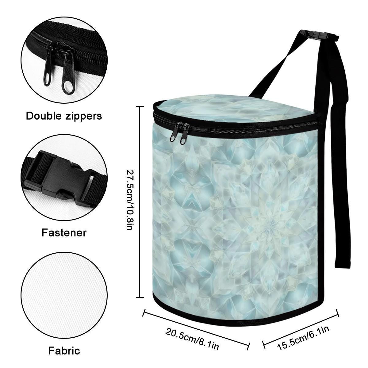Blue Bucket Car Trash Bag - Auto Garbage Storage Organizer for Vehicle Interior