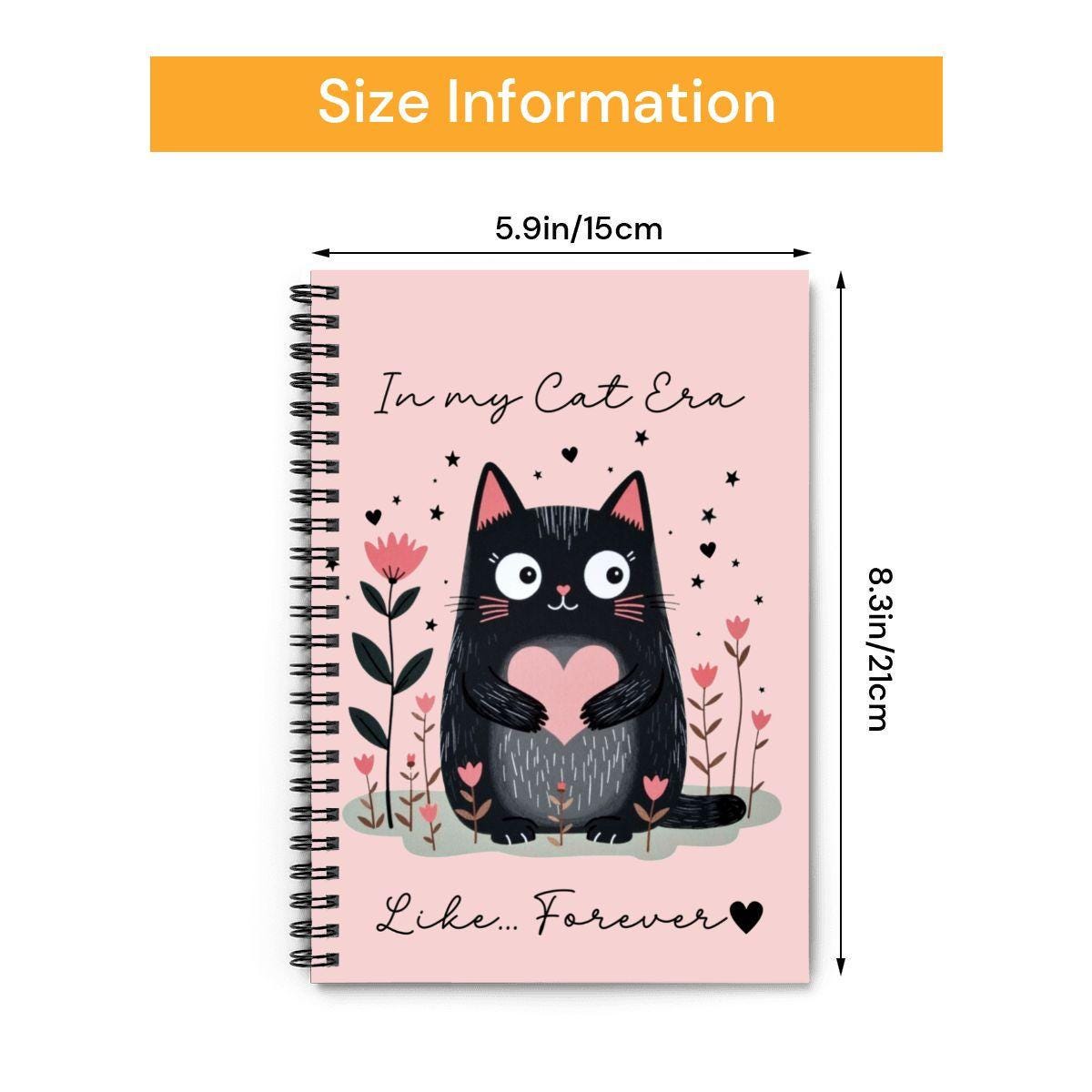 In My Cat Era Spiral Notebook – Pink Feline Journal