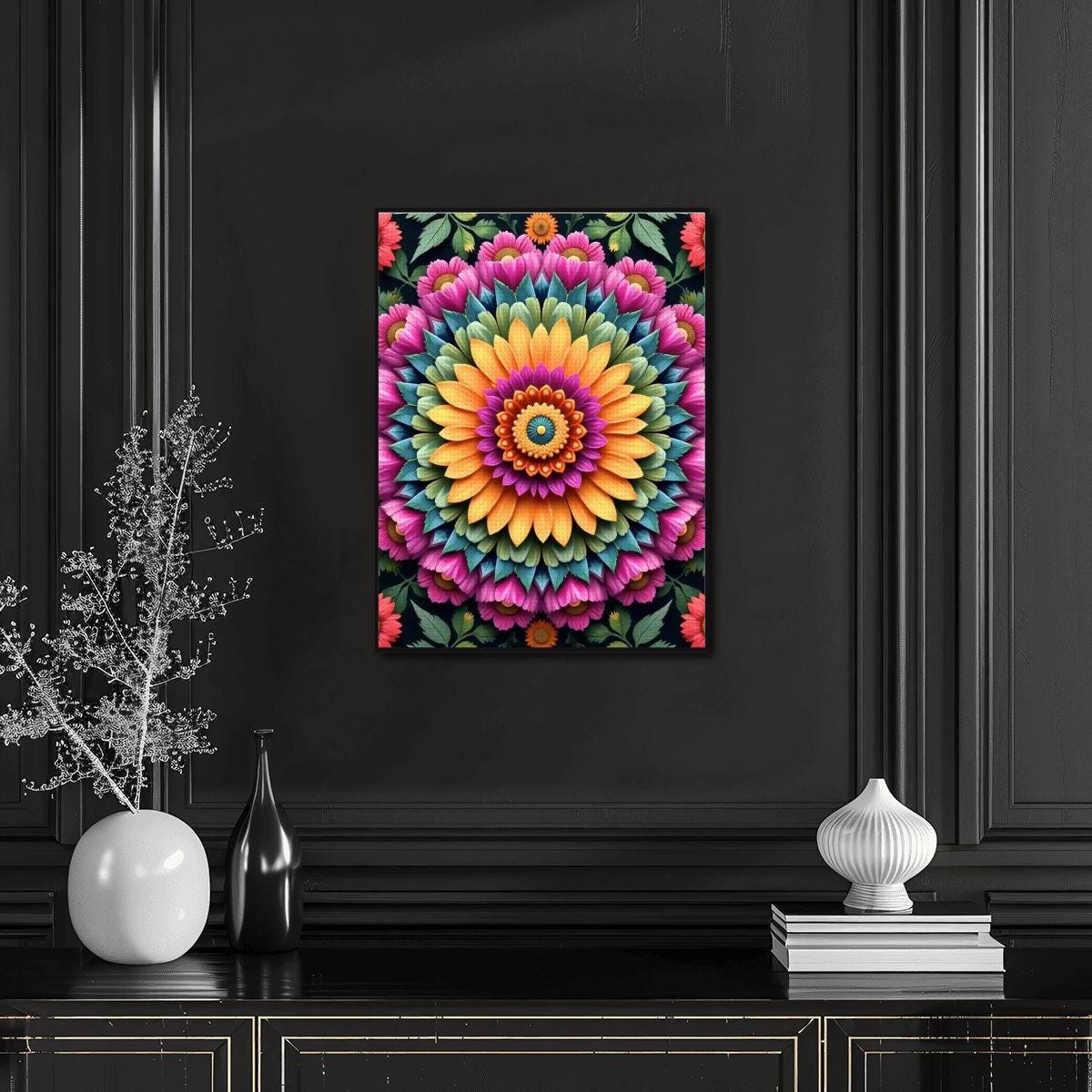 Mandala DIY Diamond Painting Kit No Frame Included - Crystal Art Craft Project for Adults