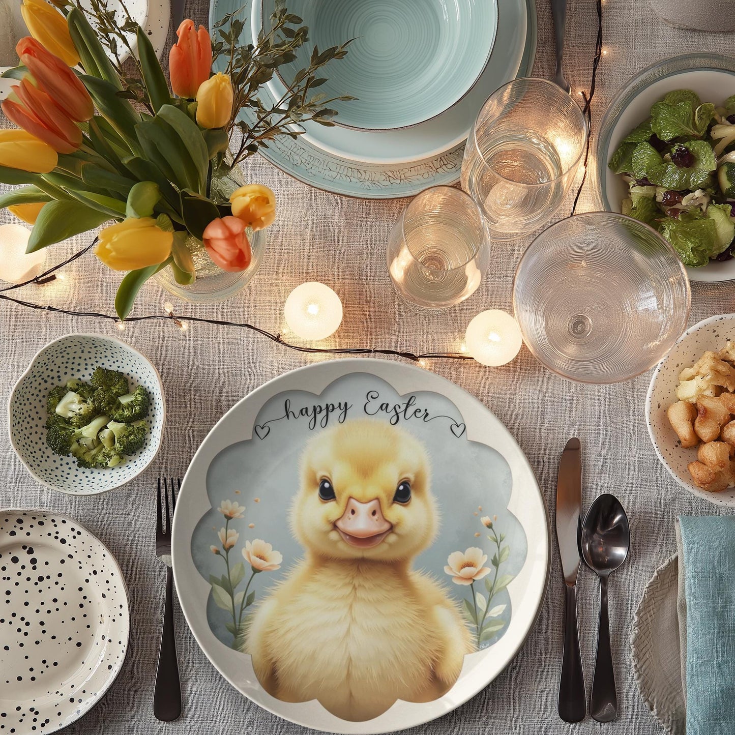 Easter Chick Plate - Spring Holiday Dinnerware for Kids Dining & Seasonal Table Setting Decor