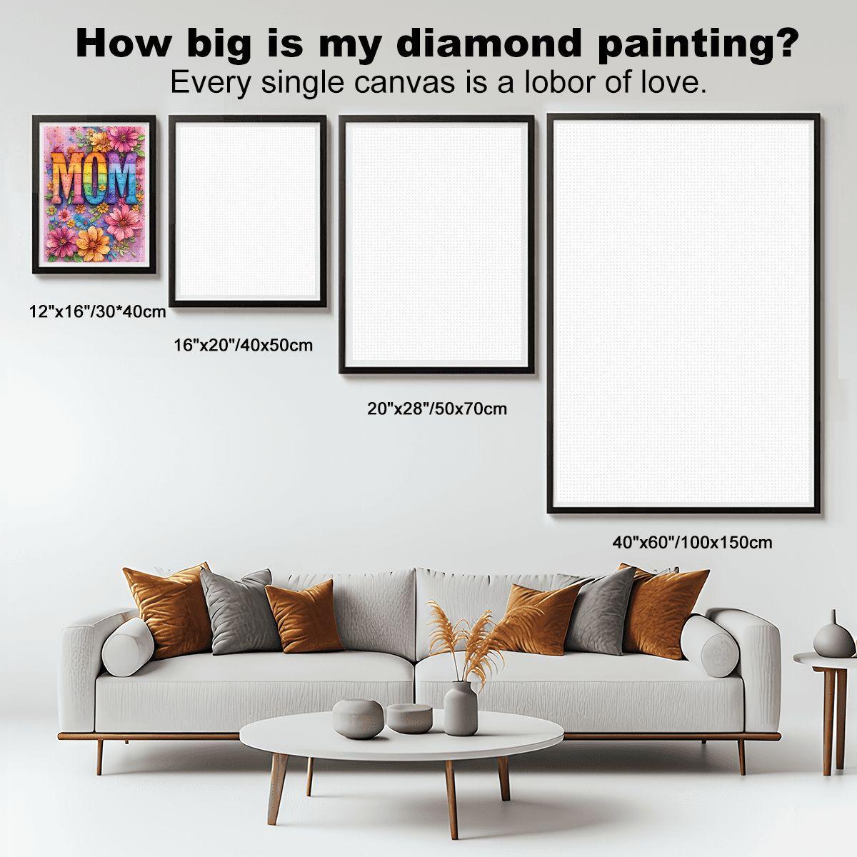 Mom DIY Diamond Painting Kit No Frame - Art Project Rhinestone Canvas