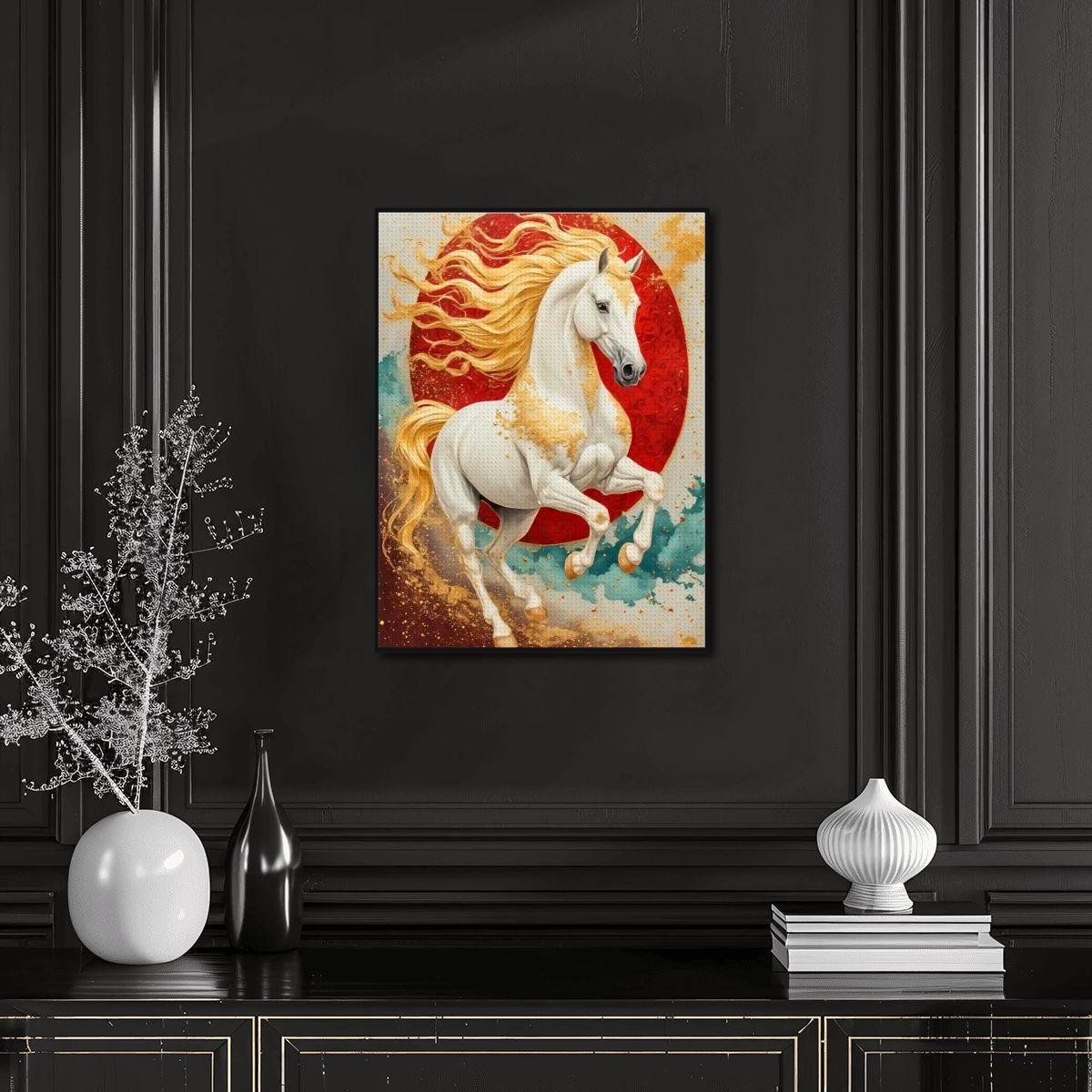 Horse Diamond Painting Kit: Majestic Equestrian Art Craft Project (No Frame)