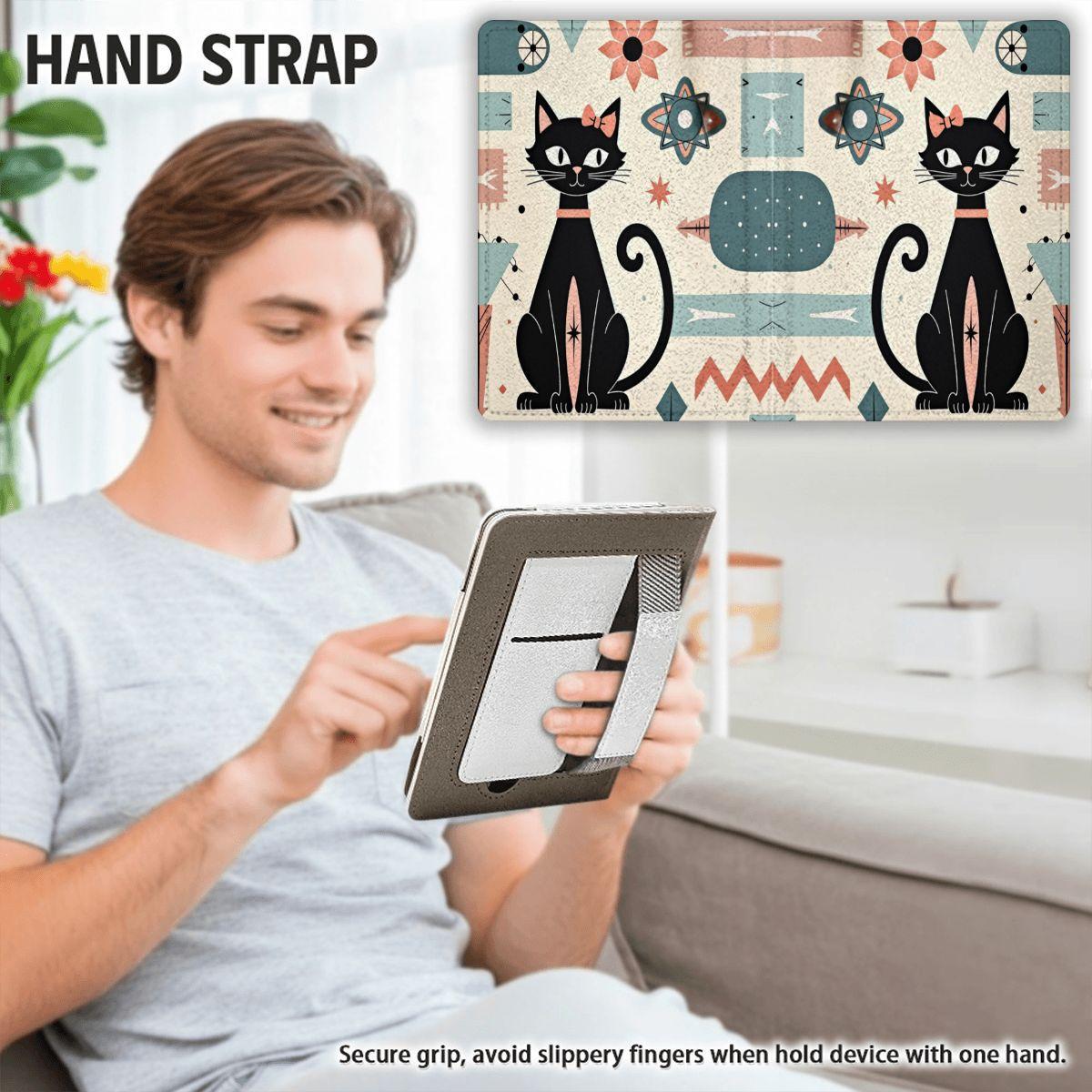 Retro Kitty E-Reader Case - Vintage Cat Kindle Cover Tablet Sleeve Protection