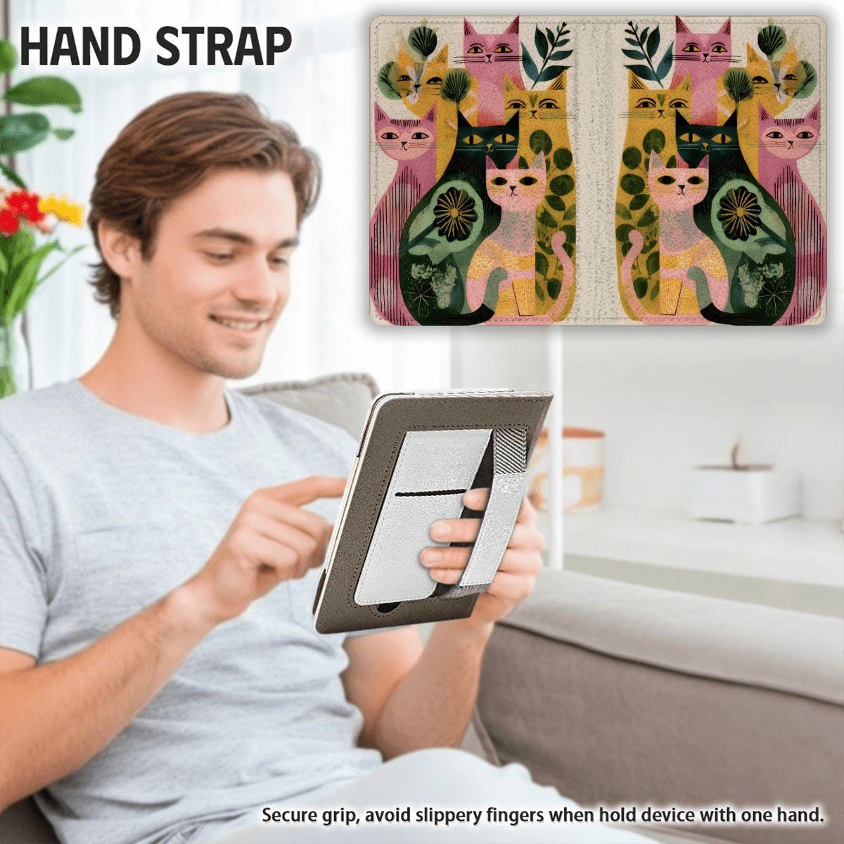 Mid-Century Cats E-Reader Case - Retro Feline Kindle Cover Book Sleeve Tablet Protector