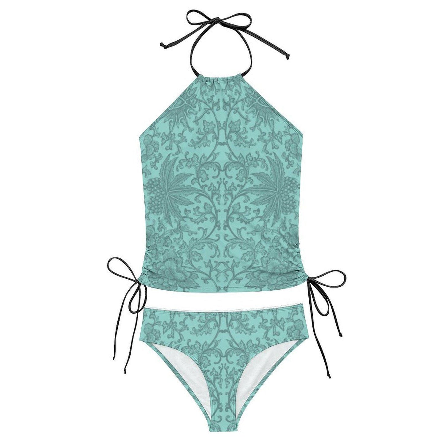 Tiffany Blue Tankini Bikini Swimsuit - Two Piece Beachwear for Women's Summer Holiday