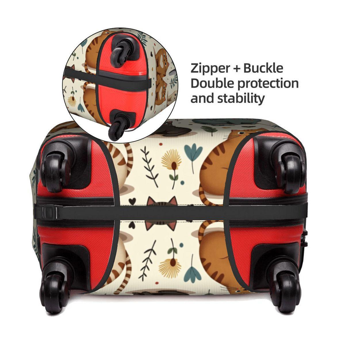 Cat Thickened Luggage Cover - Protective Travel Suitcase Elastic Spandex Baggage Protector