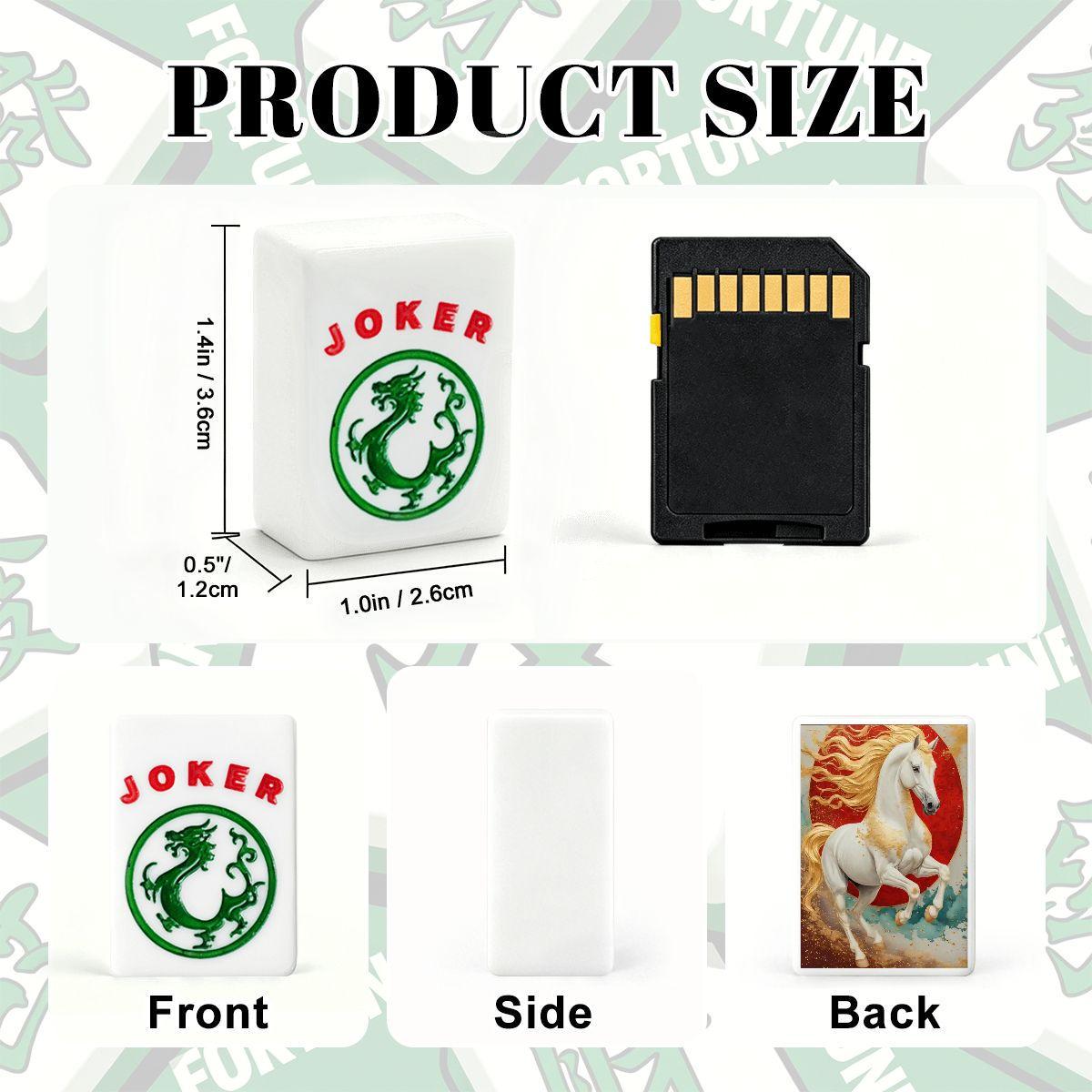 Horse Mahjong Tiles Set - Equestrian Themed Game Pieces for Board Gaming Collection
