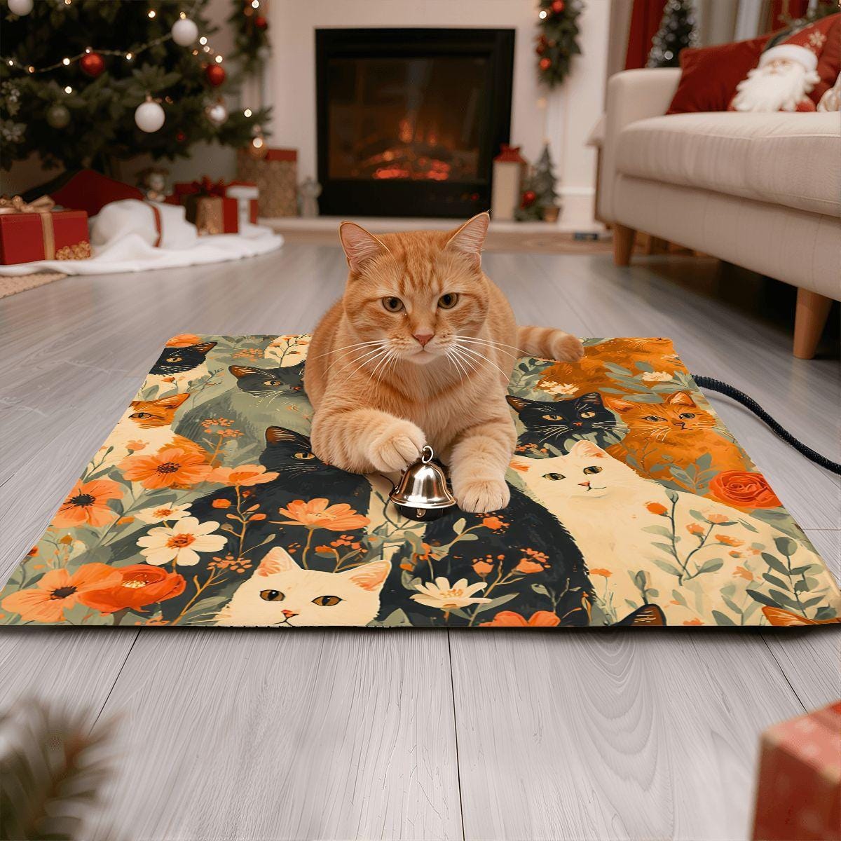 Electric Cat Heating Pad: Cozy Pet Bed, Adjustable Temperature, Safety Timer