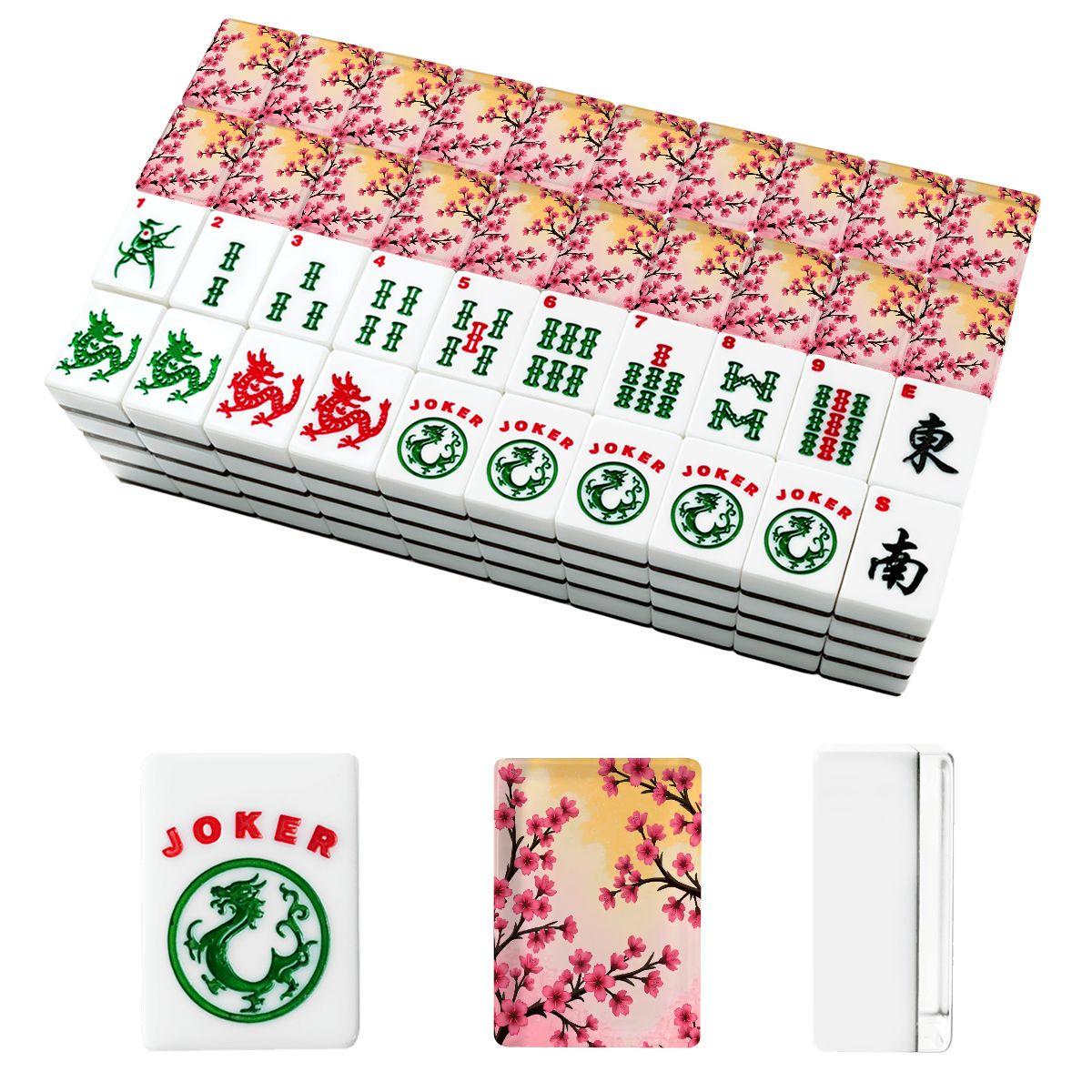 Blossoms American Mahjong Tiles - Floral Design Game Set for Traditional Board Gaming