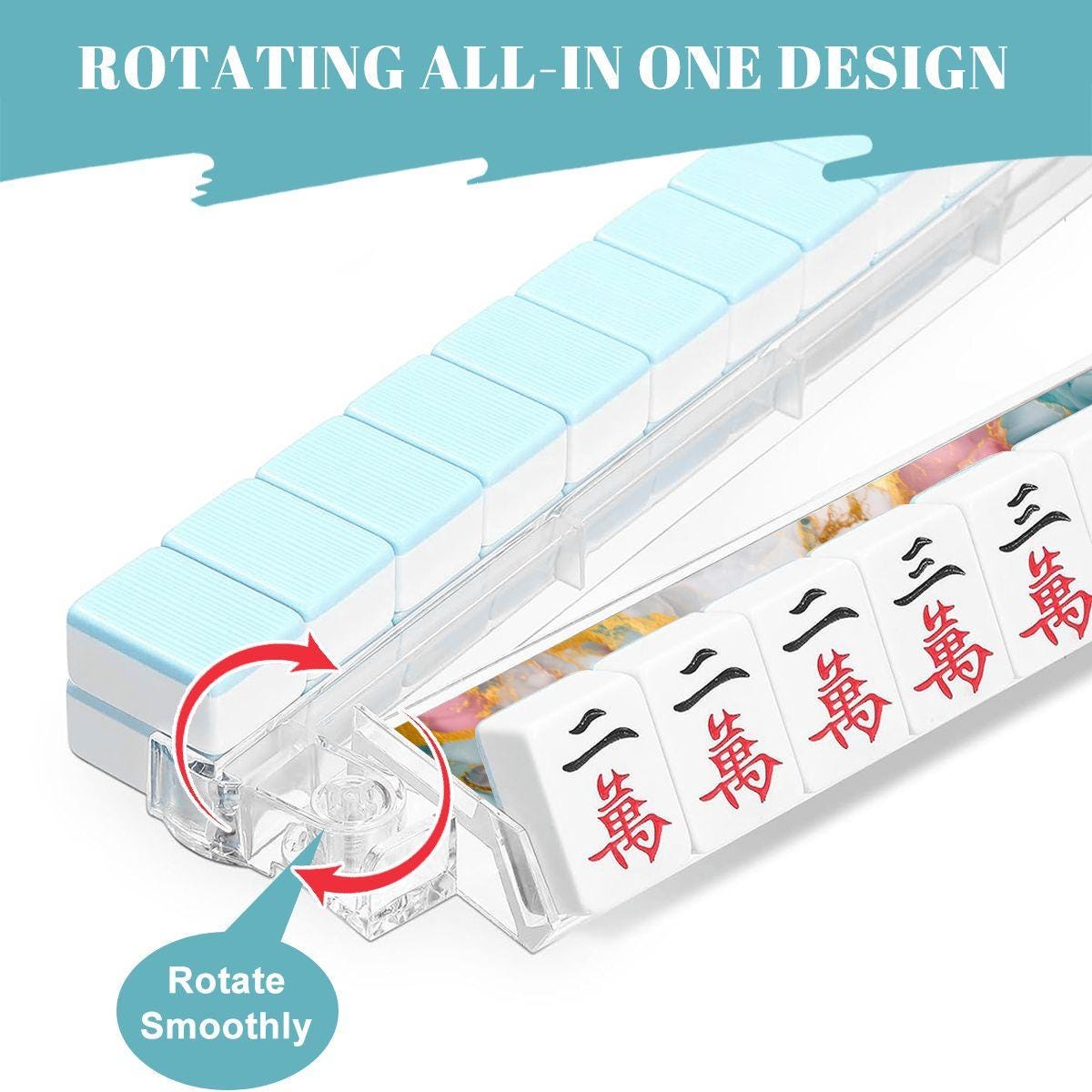 Marble Mahjong Tile Pusher Racks 4pcs