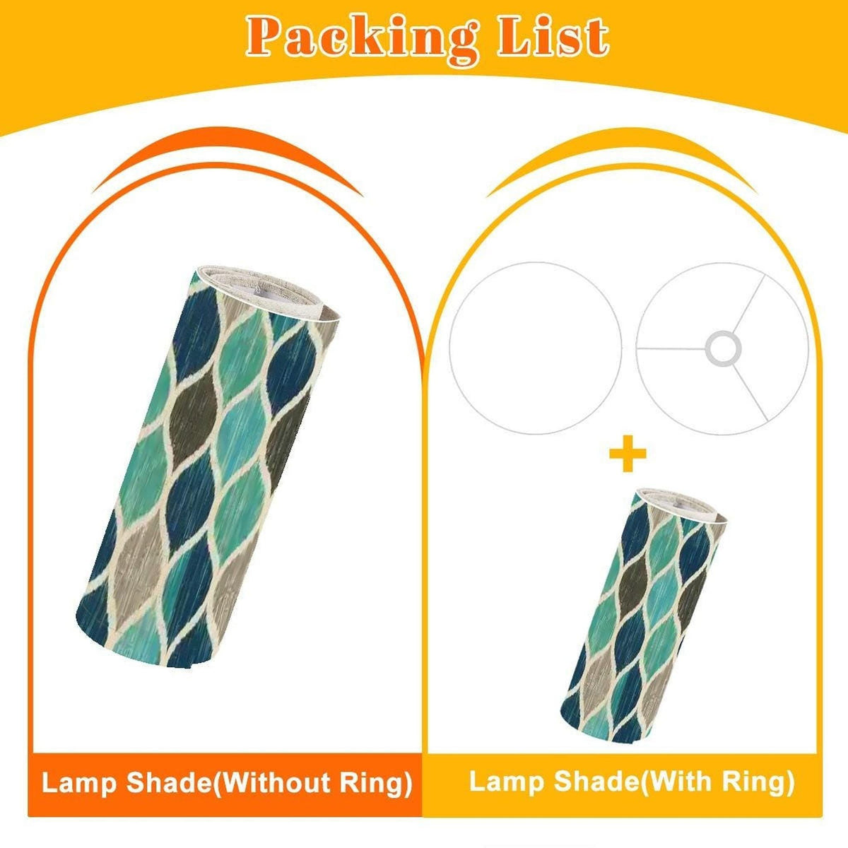 Ocean Lamp Shade, Tripod Floor with Mosaic Design