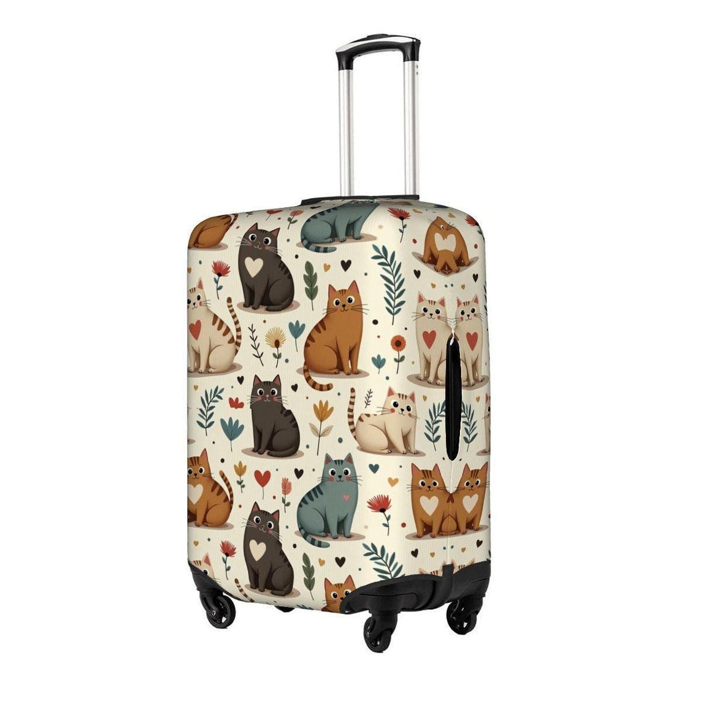 Cat Luggage Cover, Thickened Protective Suitcase with Playful Cat Design