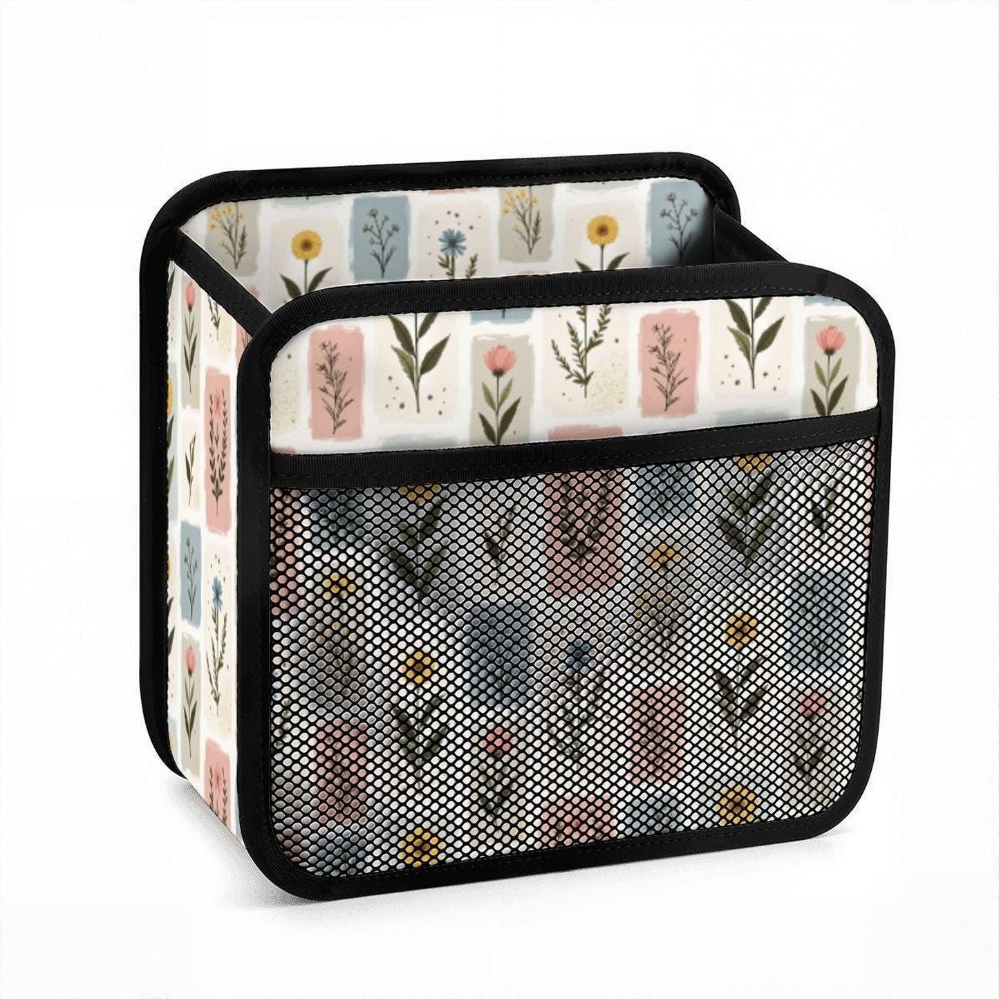 Backseat Organize Floral Car Seat Organizer, Durable PU, 9.6 × 5.0 × 9.1 Inches