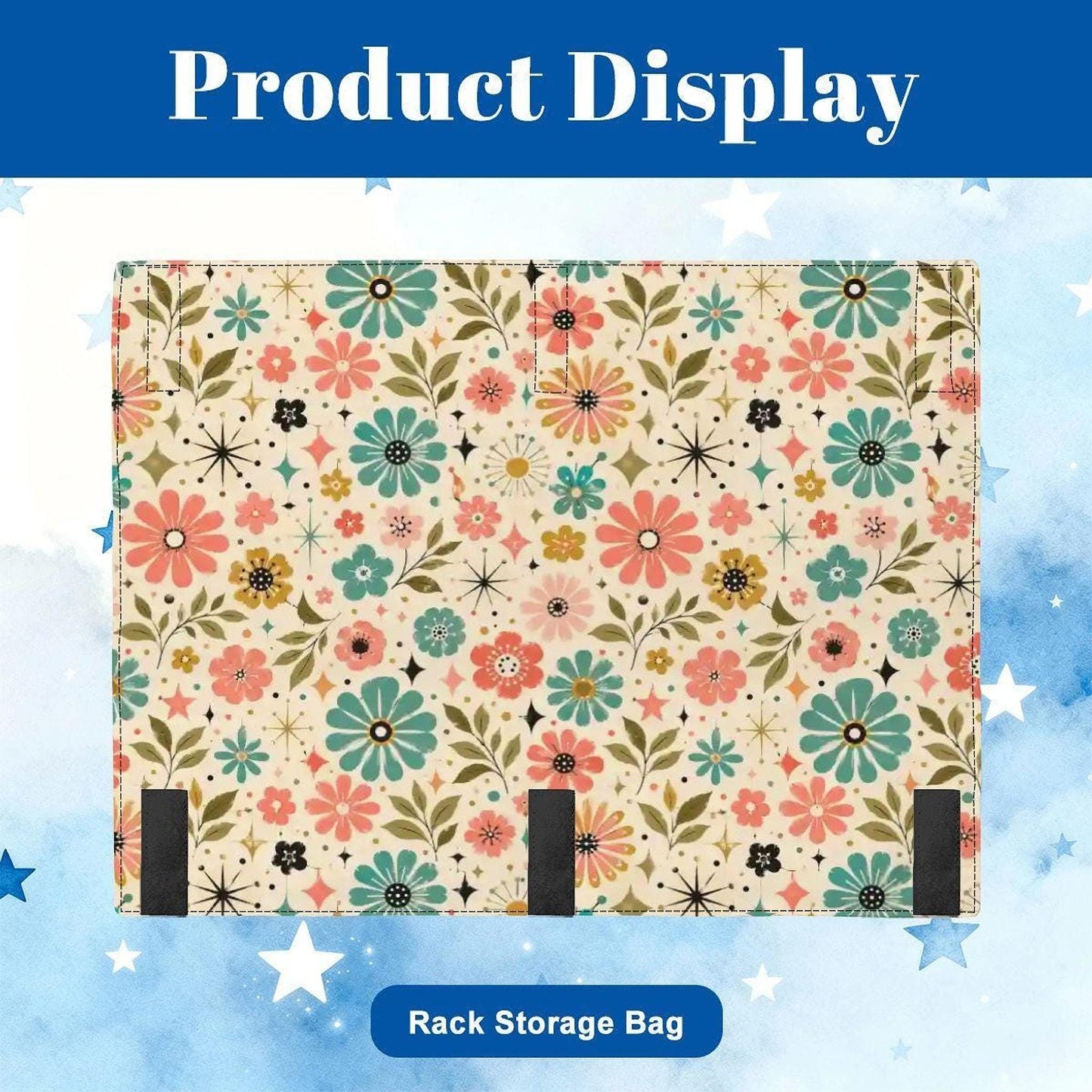 Retro Flower Mahjong Bag Set β 3 Piece Canvas Storage & Travel Set
