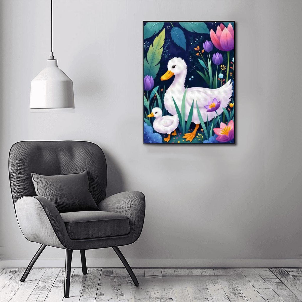 Goose DIY Diamond Painting Kit, 12" x 16" Self-Adhesive Canvas Art