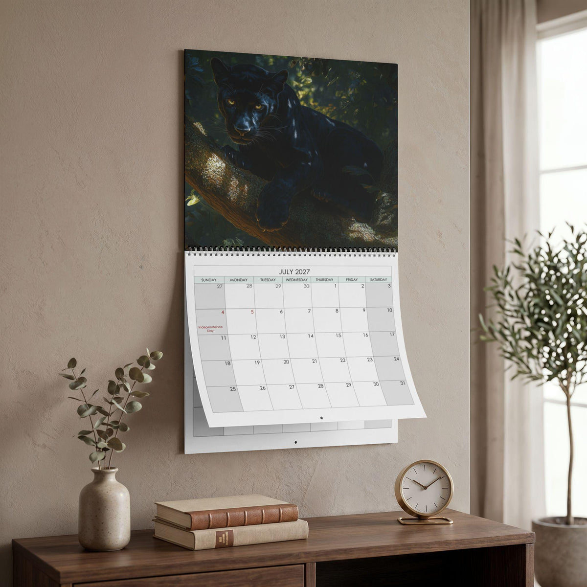 Big Cat Calendar 2027 - Feline Photography Wall Planner