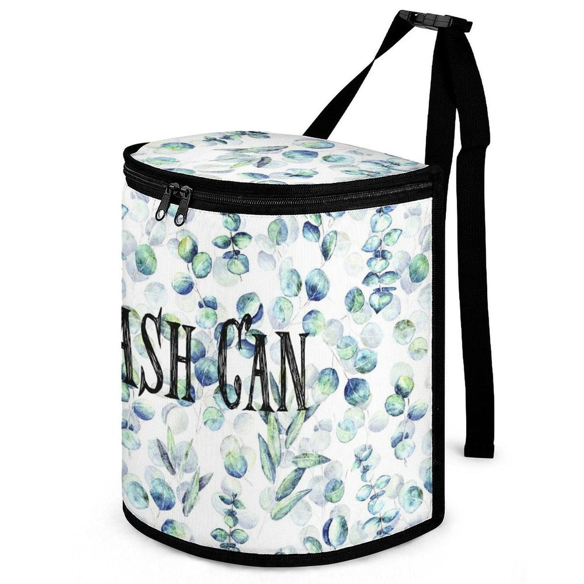 Floral Car Trash Can, Compact Hanging Bin for Travel and Vehicle Organization