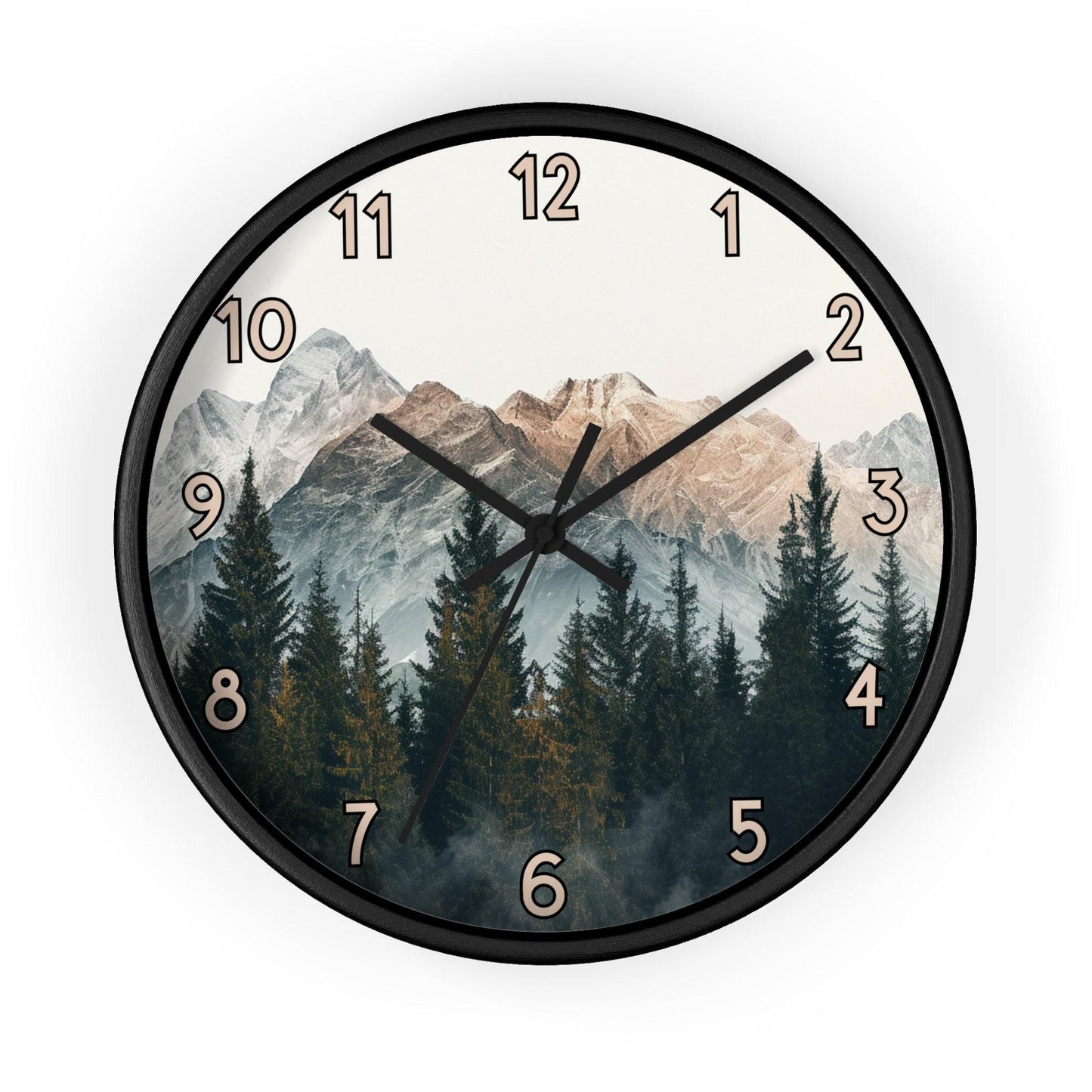 Functional Timepiece, 10 x 10-Inch Wood Frame Wall Clock with Silent Plexiglass Face