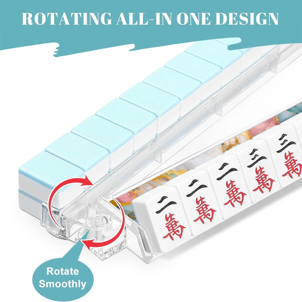 Marble Mahjong Tile Pusher Racks 4pcs
