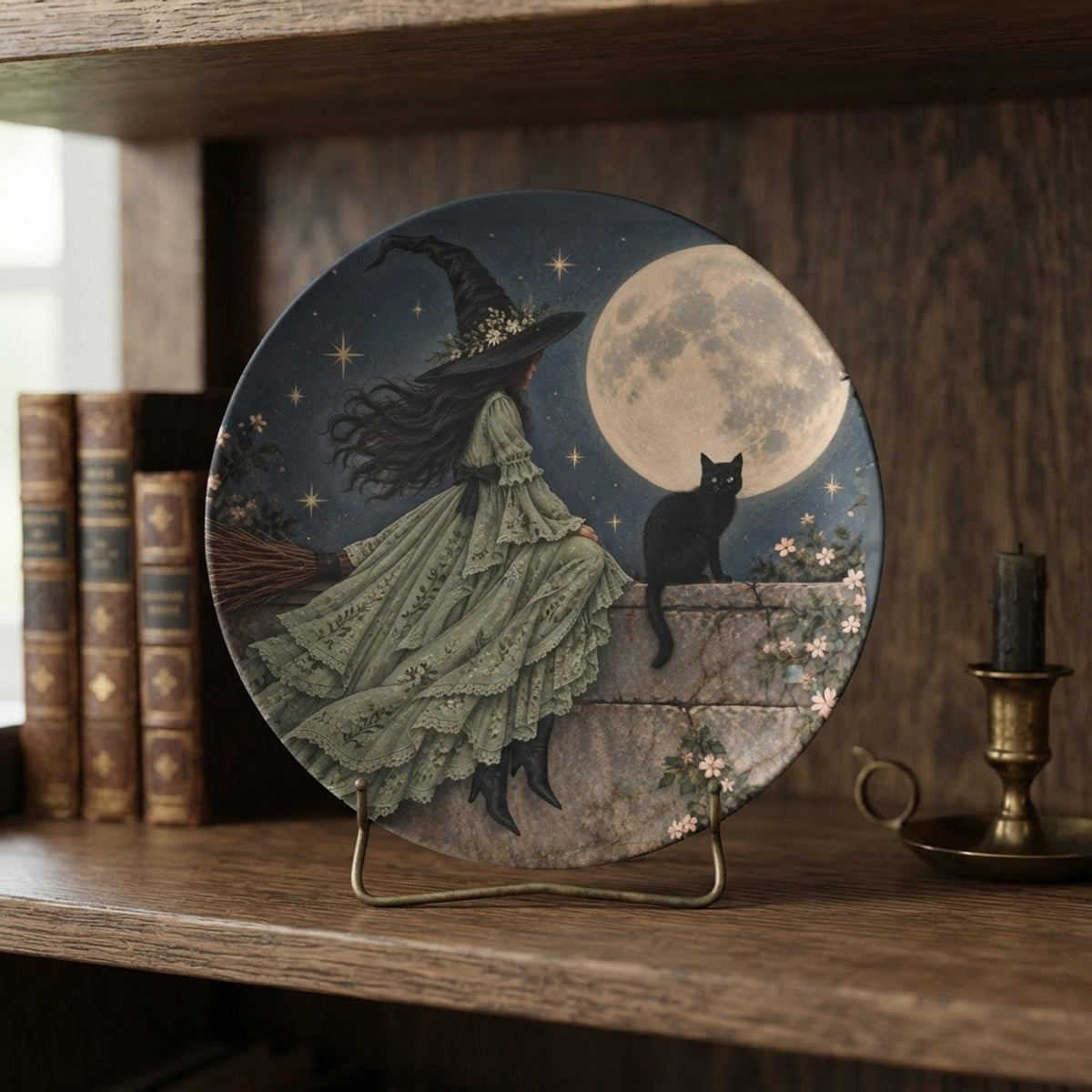 Moon Watch Dinner Plate, 10 Inch Microwave Safe Tableware, Dishwasher