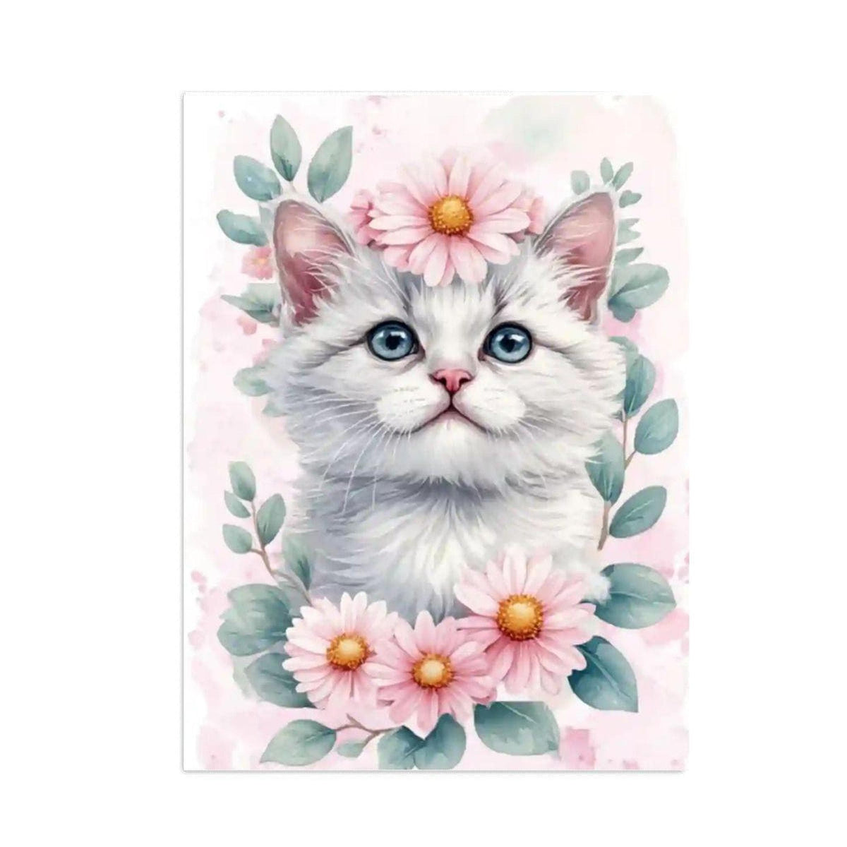 Diamond Painting Kit, 12x16 Kitten Cat Art on Canvas with Acrylic
