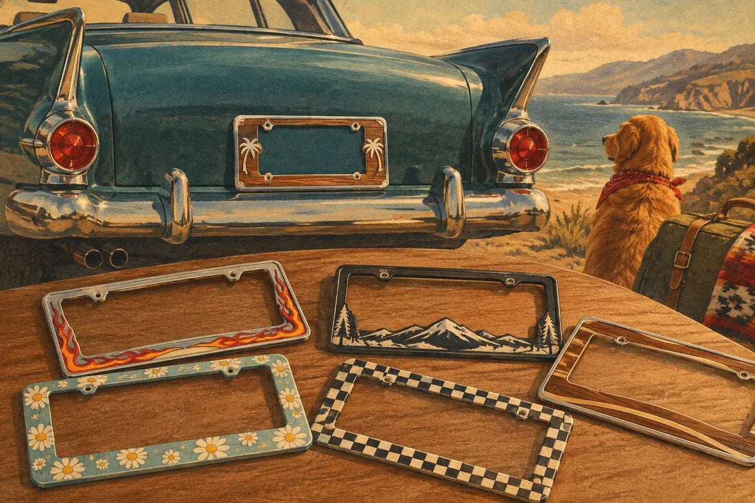 Novelty License Plate Frames That Show Your Style