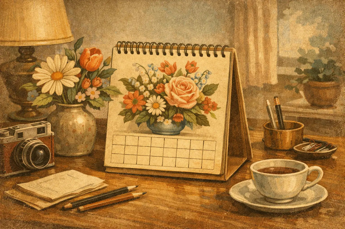 Floral Calendar for Desk Style That Works