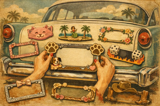 Cute License Plate Frames for More Personality