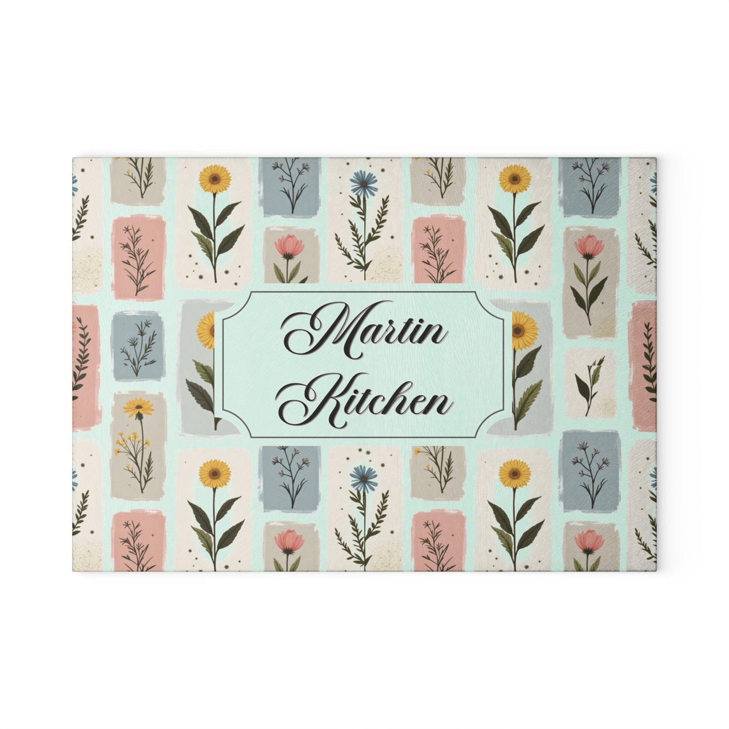 Personalized Name Glass Cutting Board | Custom Engraved Cutting Board