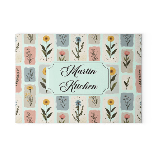 Personalized Name Glass Cutting Board | Custom Engraved Cutting Board