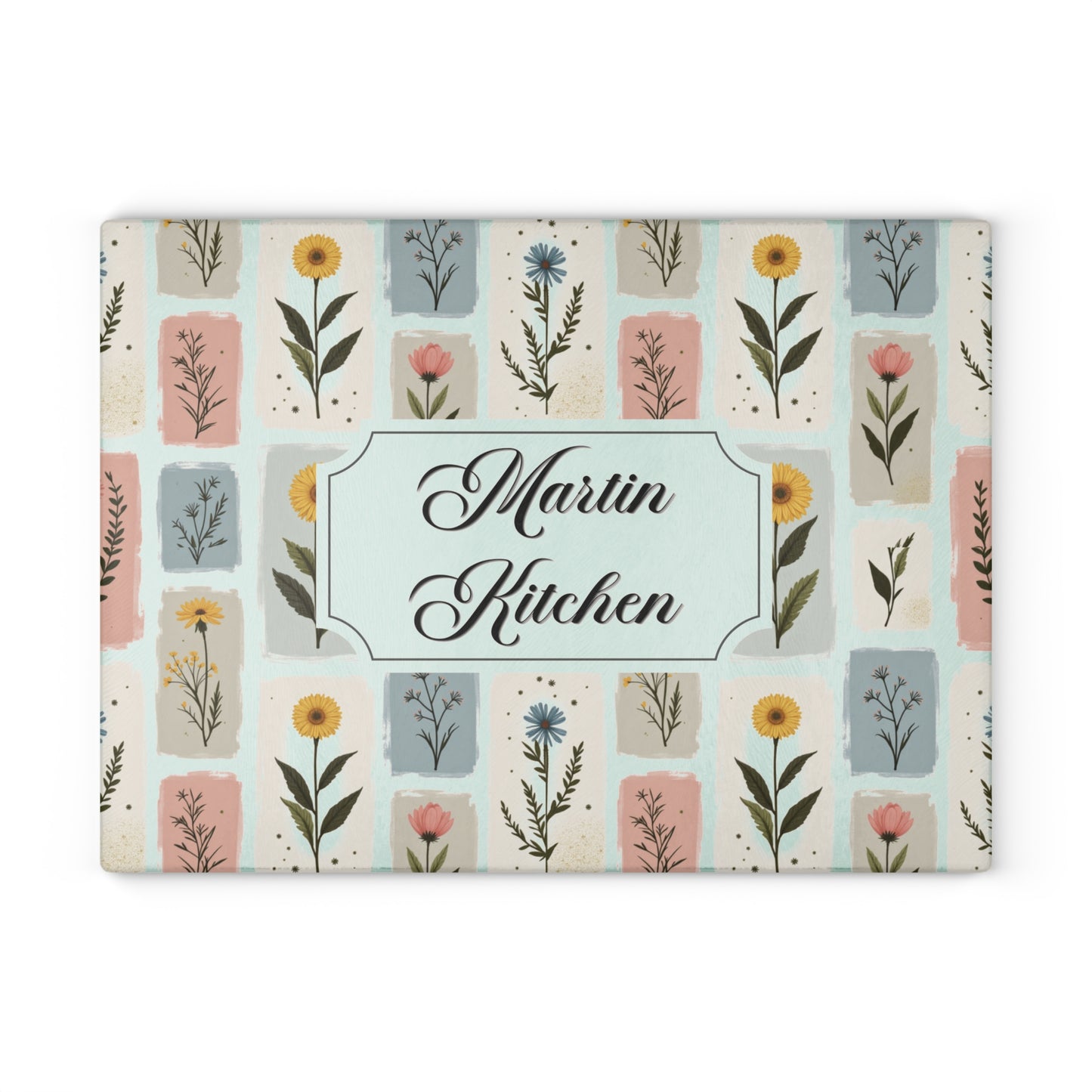 Personalized Name Glass Cutting Board | Custom Engraved Cutting Board