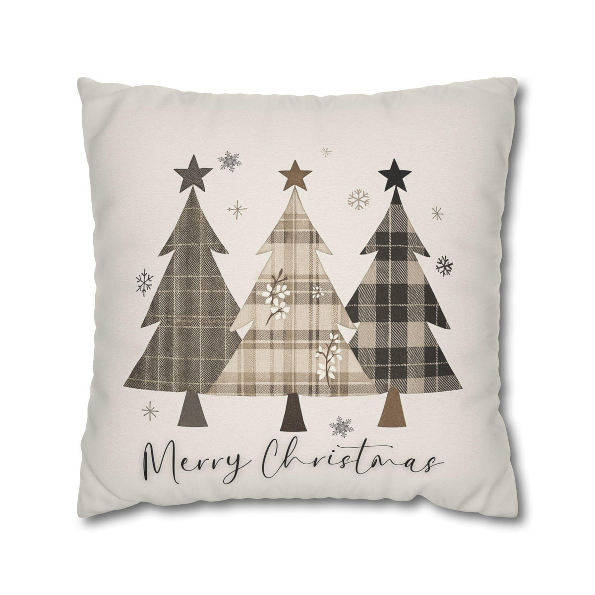 Festive Christmas Tree Faux Suede Pillowcase - Holiday Home Decor Accent for Cozy Winter Celebrations