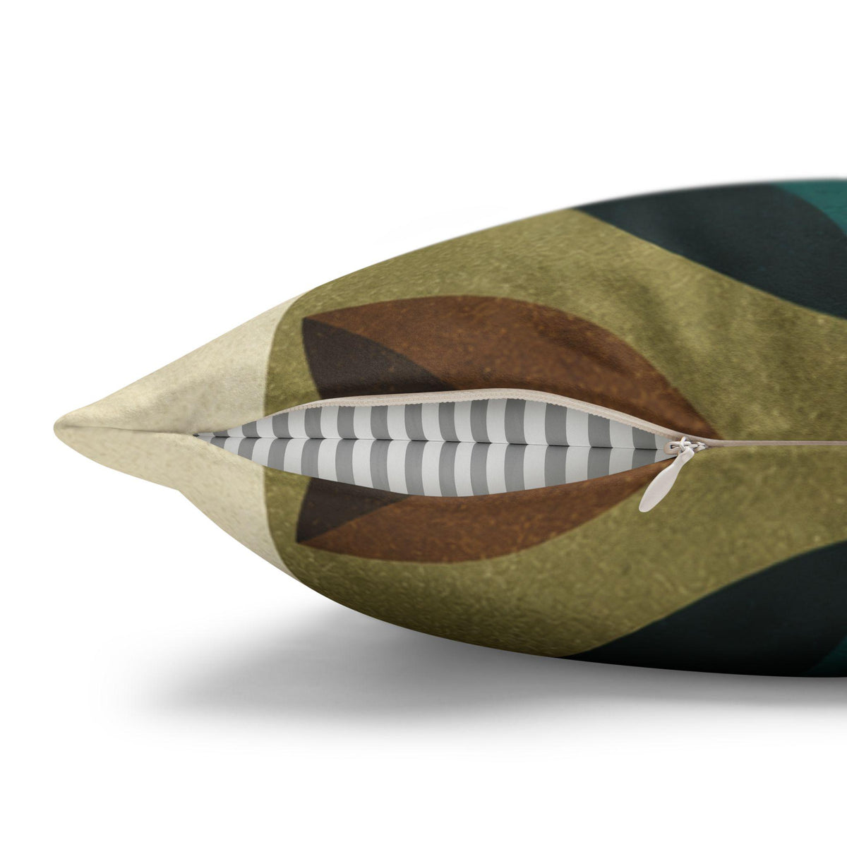 Mid-Century Bird Pattern Faux Suede Square Pillowcase