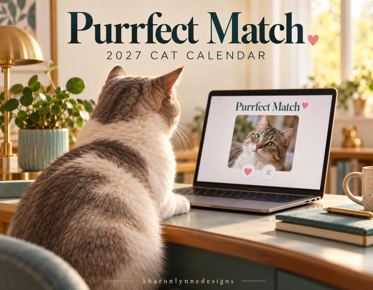 Purrfect Match Wall Calendar | 2027 Cat Photos, Monthly Planner