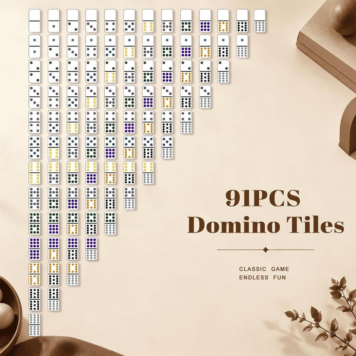 Blue Acrylic Double 12 Dominoes Set, Mexican Train Game with Storage Box