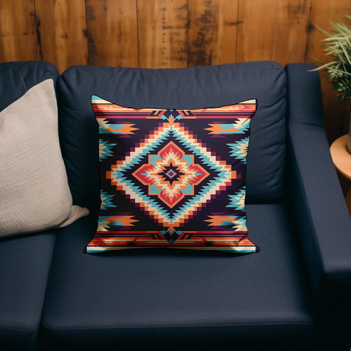 Southwestern Aztec Throw Pillow: Bohemian Home Decor Accent