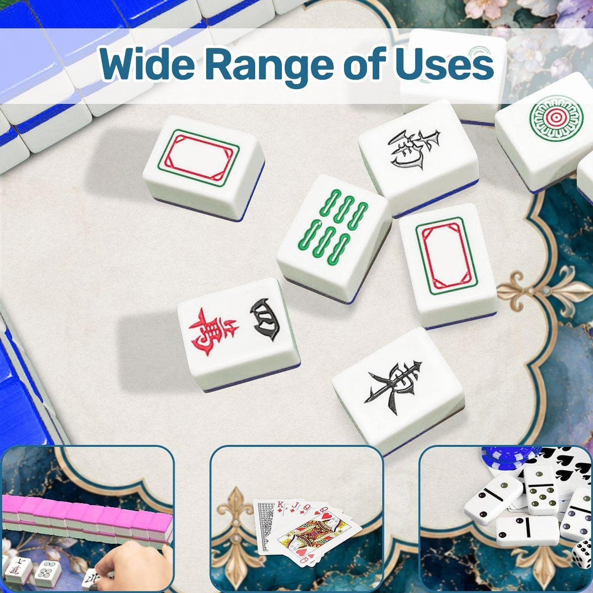 Mystic Garden Mahjong Mat 33"x33" (Ship Rolled up)
